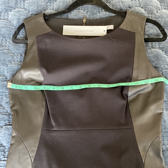NWT Classiques Entier Leather and Ponte Dress - Picture 6 of 10